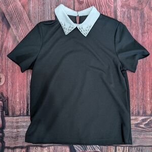 Ladies Pearl Embellished Polo Blouse